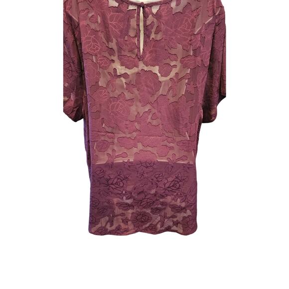 NWT Torrid Abbey Chiffon Clip Floral Red 3 3X 22 - 24 Sheer coquette whimsigoth - Picture 3 of 9